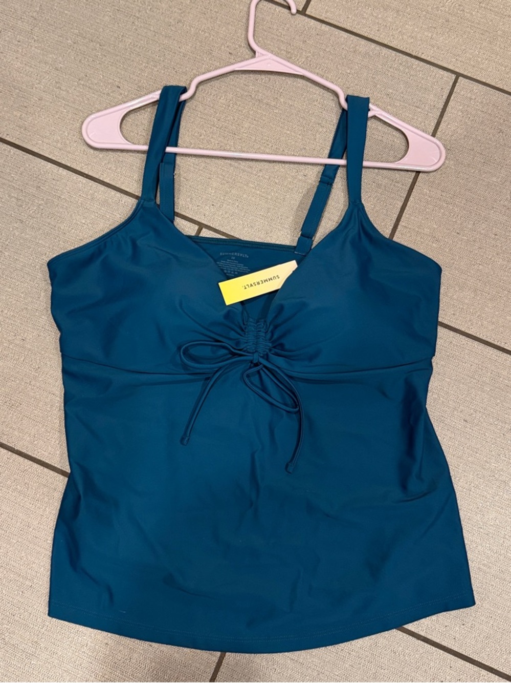 summersalt Teal Blue Swim Top